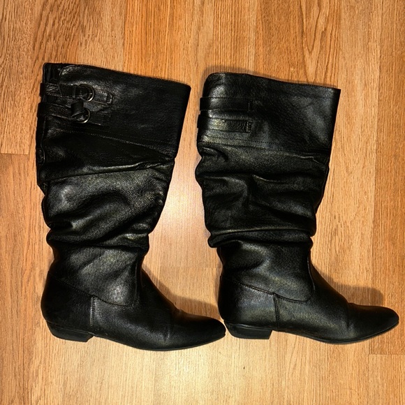 Steve Madden Wide Calf Black Boot - Picture 1 of 5